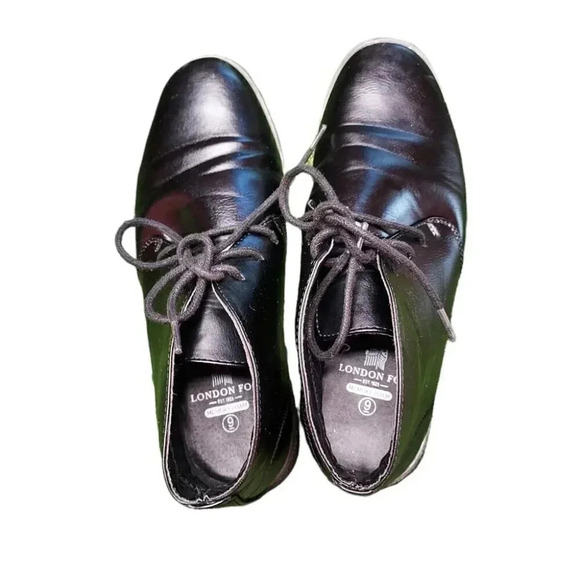 London Fog LFM Broadstreet Mens Memory Foam Black Size 9 - Picture 12 of 12